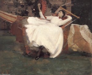 The Red Fan — Sir John Lavery