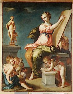 Allégorie De La Peinture Et De La Sculpture — Dubois Ambroise (ambrosius Bosschaert)