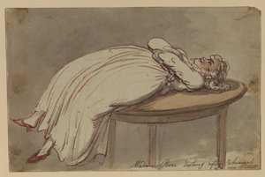 Madame Rose Resting After Rehearsal Of A New Ballet — Thomas Rowlandson