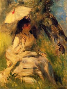 Frau Mit Sonnenschirm — Pierre-auguste Renoir, Impressionismus
