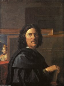 Self - Portrait, Musée Du Louvre, Paris. — Nicolas Poussin, French Baroque