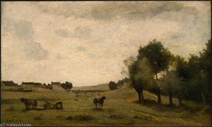 View Near Epernon (detail - ) — Jean-baptiste-camille Corot