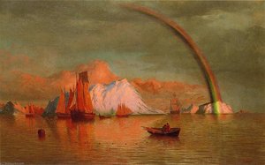 Arctic Sunset With Rainbow — William Bradford