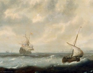Shipping Off A Coast — Jan Porcellis