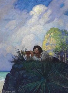 I Laid Me Down Flat On My Belly On The Ground, And Began To Look For The Place — N.c. Wyeth