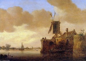 River Landscape Sun — Jan Josephszoon Van Goyen
