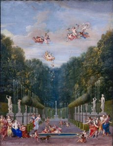 Le bosquet de la galerie d'eau dans les jardins de Versailles
