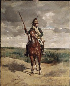 Dragon En Vedette Dans La Campagne — Jean-louis Ernest Meissonier, Realism