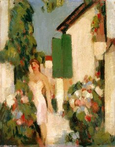 Pink Dress, Cap D'antibes — John Duncan Fergusson