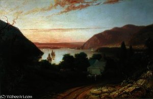 Hudson River With A Distant View Of West Point — Seth Eastman