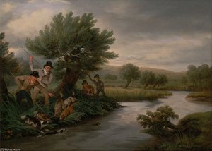 Spearing The Otter — George Philip Reinagle