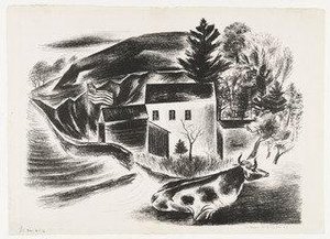 Landscape With Cow — Yasuo Kuniyoshi