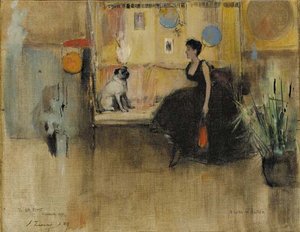 A Girl In Black — Sir John Lavery