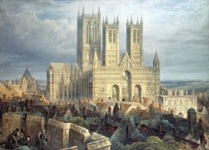 Lincoln Cathedral From The North West — Frederick Mackenzie