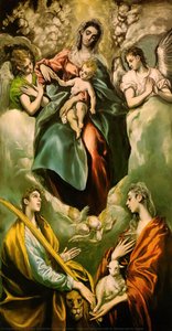 Madonna And Child With St. Martina And St. Agnes — El Greco, Mannerist Style