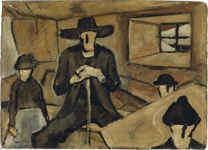The Family — Albin Egger Lienz, Rustic Genre Painting