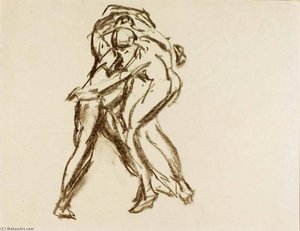Two Figures In Action — Alfred Henry Maurer