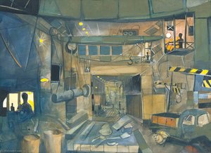 Machine Shop Showing Gantry Cranes Newport News Shipyard — John Hultberg