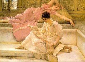 The Favourite Poet — Lourens Alma Tadema, Academic Painting
