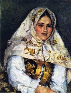 Siberian Belle (also Known As E. Rachkovskaya) — Vasily Ivanovich Surikov, Contemporary Realism
