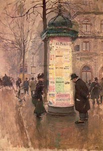 La Colonne Morris — Jean Georges Béraud
