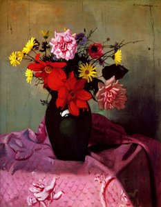 Pinks And Daisies Or Pinks And Dahlias — Félix Vallotton, Post-impressionism