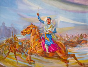 Sada Kaur - Kanhaiya Misal — Devender Pal Singh, Contemporary Realism