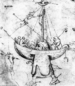 Die Schiff Der Narren Im Feuern — Hieronymus Bosch