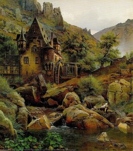 Landscape with a Watermill in Morgenbachtal