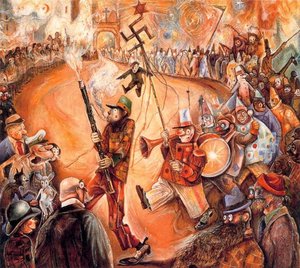 March Of The Clowns — Albert Bloch, Expressionism