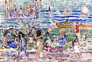 Diving Raft — Maurice Brazil Prendergast