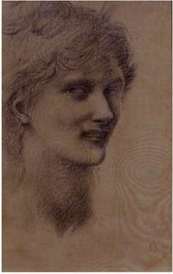 Head Of A Young Girl — Edward Coley Burne-jones