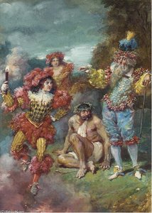 Pleasures Of The Enchanted Island, Based Molière — Eugene Louis Lami