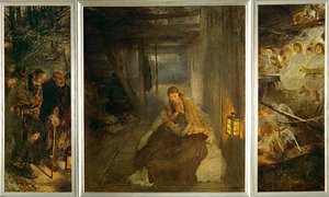 The Sacred Night (triptych) — Fritz Von Uhde