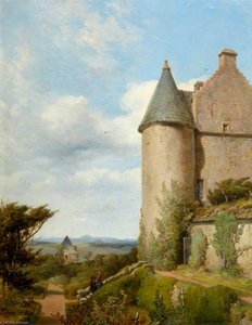On The Terrace, Barra Castle, Aberdeenshire — James Cassie