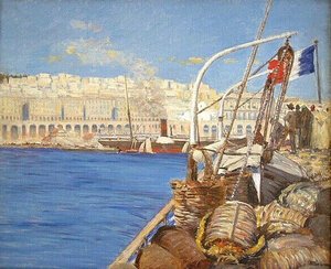 L'arrivée Du Bateau À Alger (titre Inscrit) — Joseph-félix Bouchor