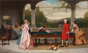 The Game Of Billiards — Auguste Serrure