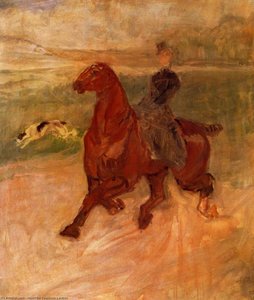 Horsewoman And Dog — Henri De Toulouse-lautrec, Post-impressionism