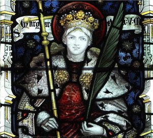 Margaret Of Antioch Stained Glass In All Saints — Charles Eamer Kempe, Arts And Crafts