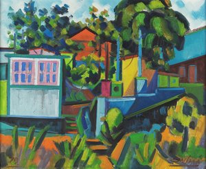 Facades With Trees — Inimá José De Paula, Fauvism