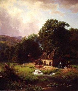 The Old Mill — Albert Bierstadt, Hudson River School