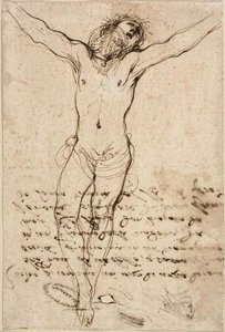 Christ On The Cross. Study For The Crucifixion With Saints — Guercino