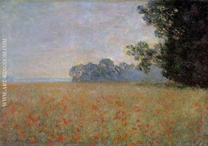 Oat And Poppy Field — Claude Monet, Impressionism