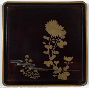 Japanese Black Lacquered Tray — Tognacca & Giglio Tos, Art Deco