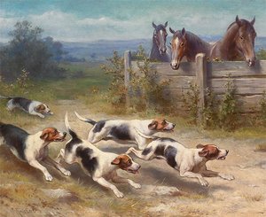 Jack Russell Chasing Pack — Carl Reichert