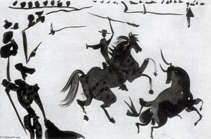 Alaceando A Un Toro — Pablo Picasso, Cubist And Primitivist
