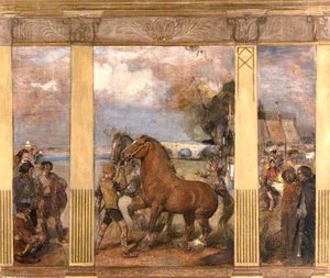 The Horse Fair (sketch) — Edward Arthur Walton