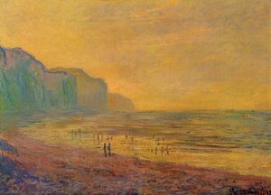 Marea Baja En Pourville, Tiempo Brumoso — Claude Monet
