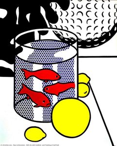 Still Life With Goldfish (and Painting Of Golf Ball) — Roy Lichtenstein, Pop Art