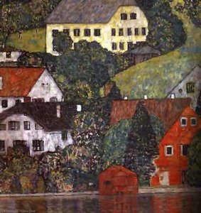 Häuser In Unterach Am Attersee — Gustav Klimt, Jugendstil